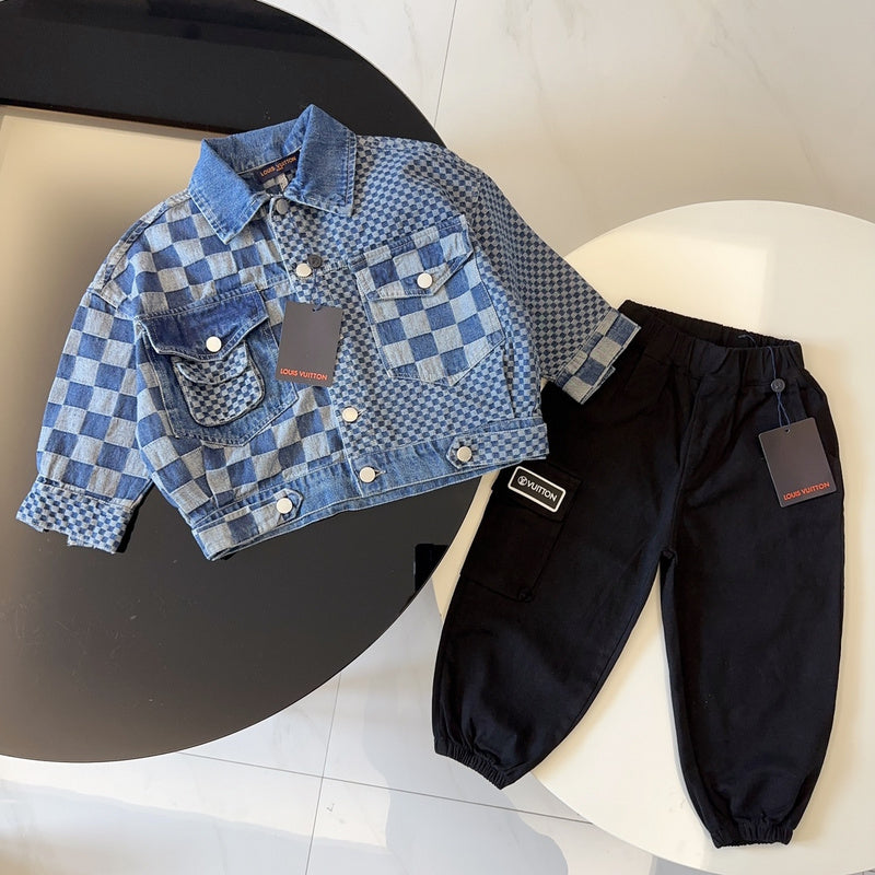 TLVC5 Boys and girls trendy Denim outerwear clothing