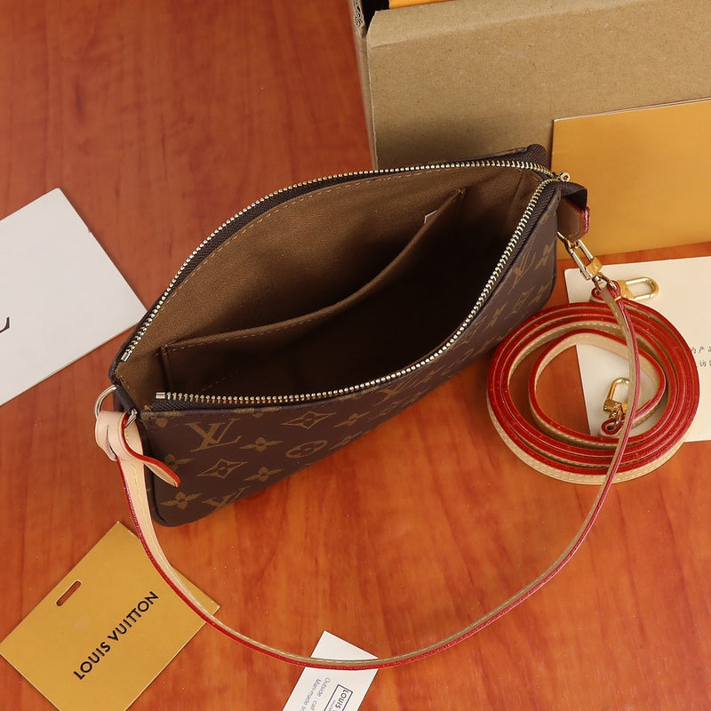 LLP023 leather bag 21x13x3CM Bags