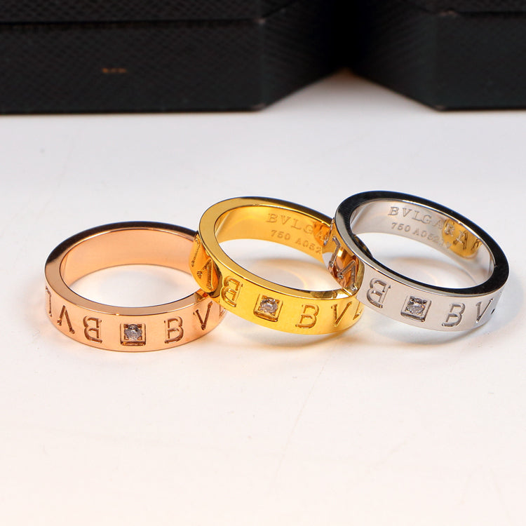 BVR14 316L steel and crystal with 18K gold plated Jewelry