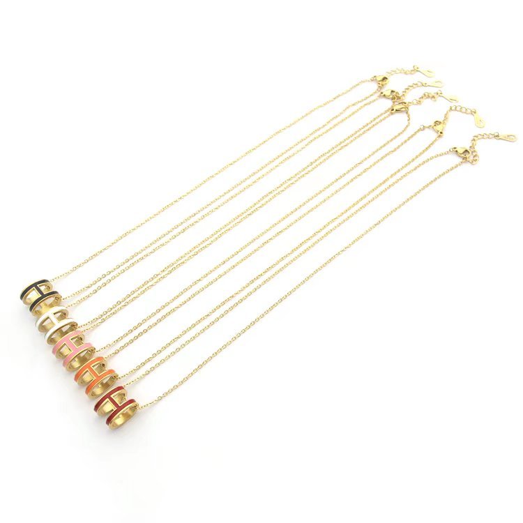HN017 Letter Pendant Necklace Jewelry