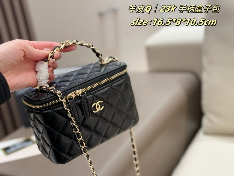 ACP52 Leather Bag 16.5-8-10.5CM Cosmetic Bag with box