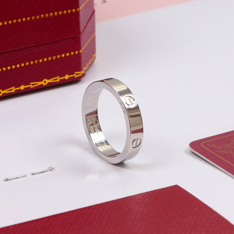 CAR7 Classic LOVE ring 4mm for lovers ring Jewelry