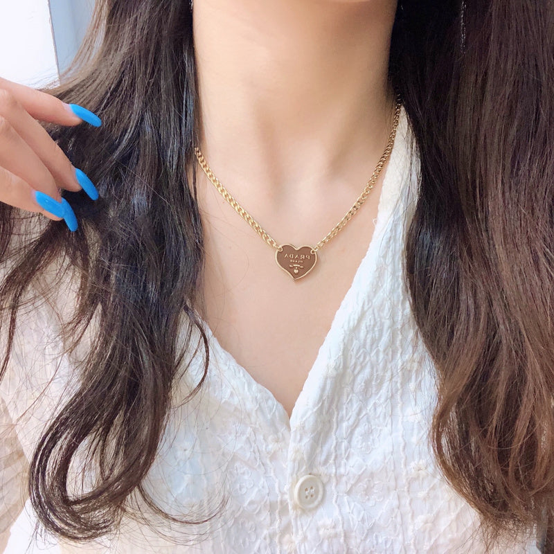 X324 Heart necklace jewelry 316L steel necklace jewelry for women