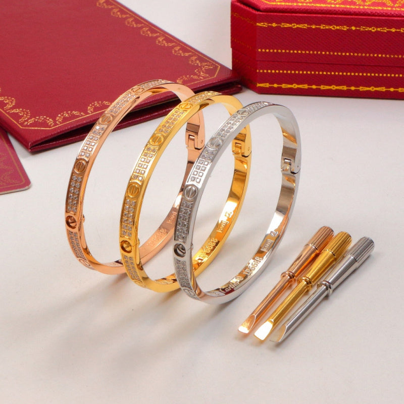 CAB46 316L steel and 18K gold plated brand Bracelet bangle jewelry bangle for gift