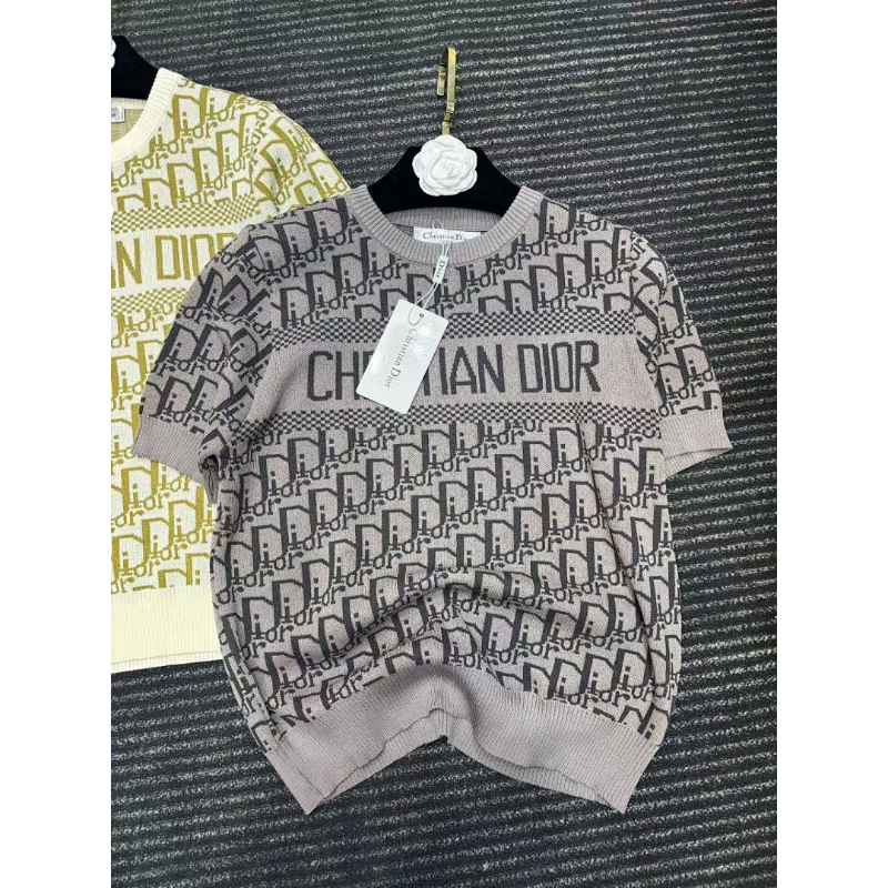 DIC30 New women's summer T-shirt knitted ice silk fabric clothes