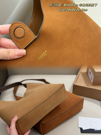 ACP60 Leather Bag 28-8-26.5CM suede Handbag With Box