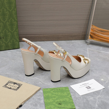 JHGS14 Slipper 12CM Heel Size 35-42 Lether Shoes with box