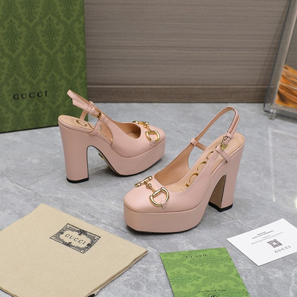 JHGS14 Slipper 12CM Heel Size 35-42 Lether Shoes with box