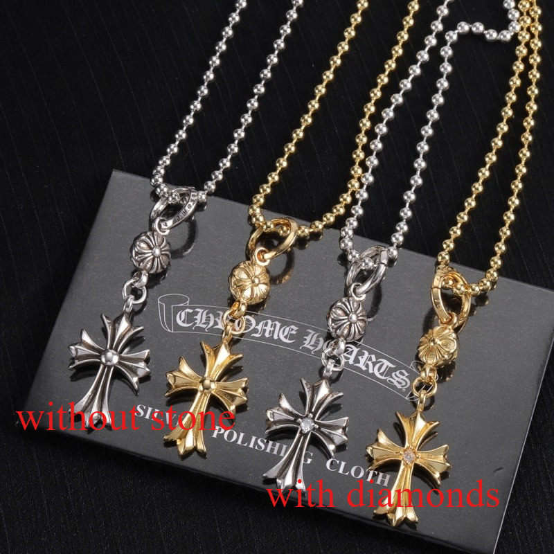 CHSN1  Classic men's and women's diamond studded cross necklace jewelry