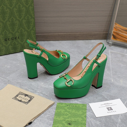 JHGS14 Slipper 12CM Heel Size 35-42 Lether Shoes with box