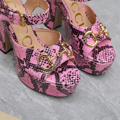 JHGS15 Slipper 12CM Heel Size 35-42 Lether Shoes with box