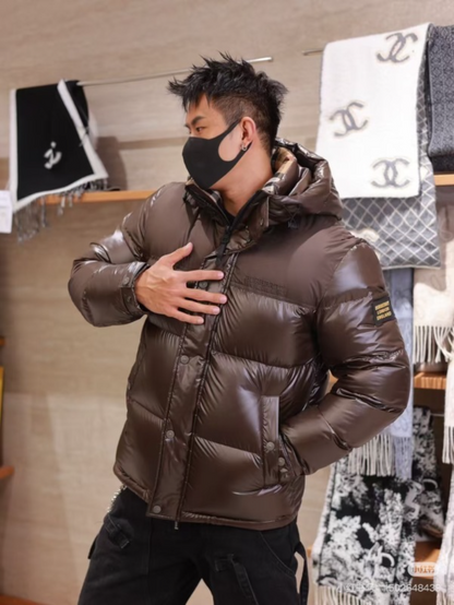 110206  New embroidered hooded down jacket clothing