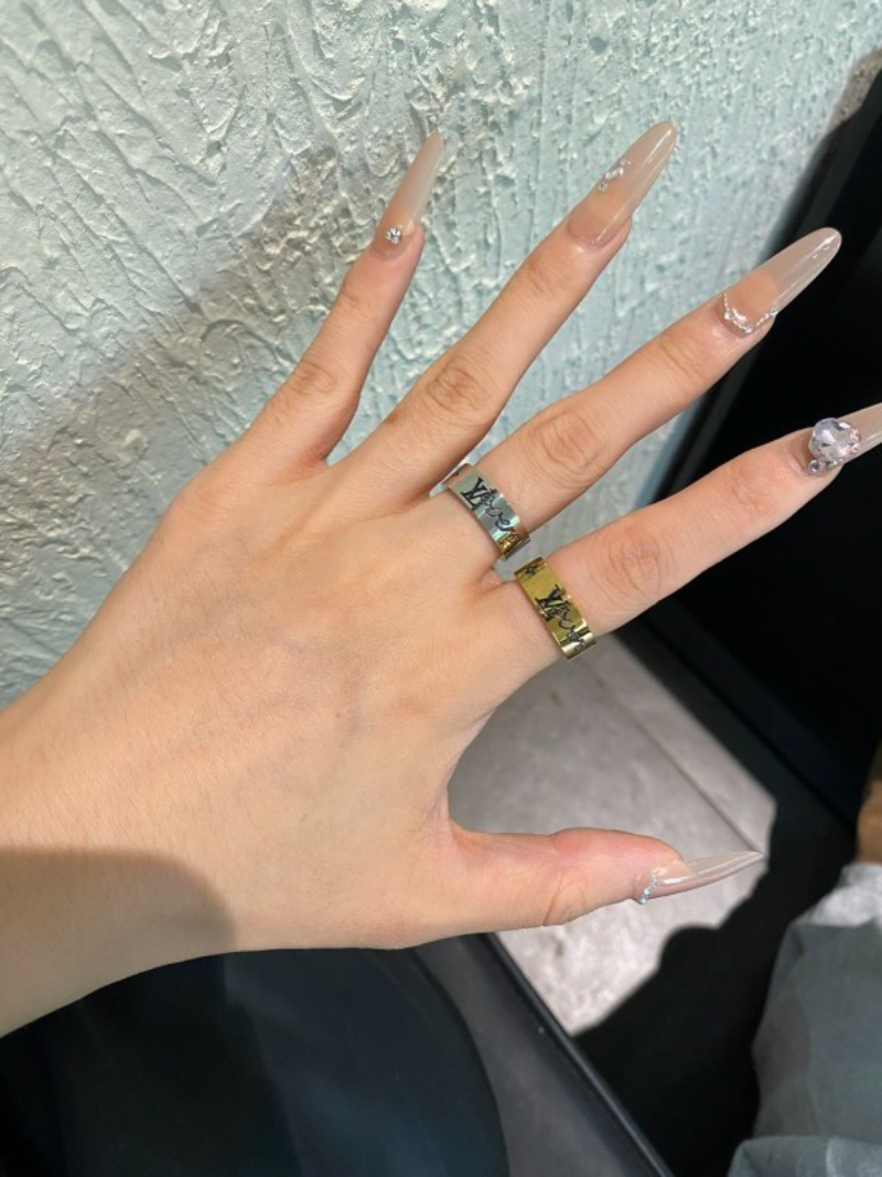 J149  Men's and women's titanium steel ring jewelry