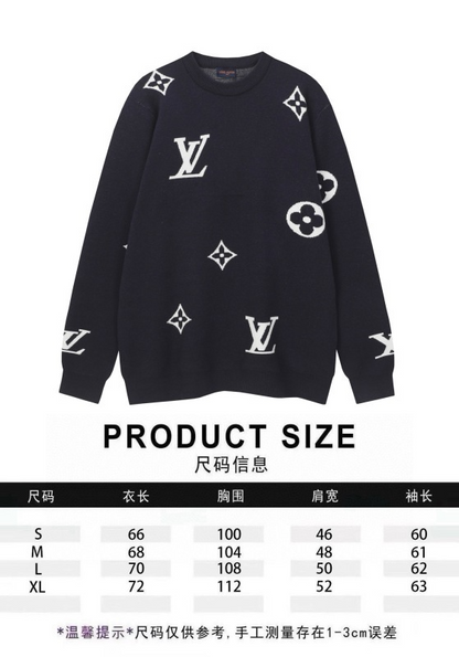 LVC031 New men's and women's autumn and winter cross towel embroidered pattern round neck wool knitted sweater clothing
