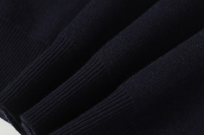 LVC031 New men's and women's autumn and winter cross towel embroidered pattern round neck wool knitted sweater clothing