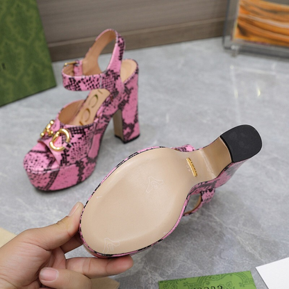 JHGS15 Slipper 12CM Heel Size 35-42 Lether Shoes with box