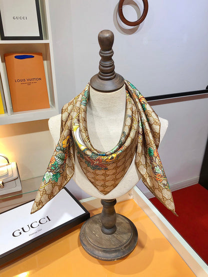 XGC14 Silk satin 90-90CM Scarf