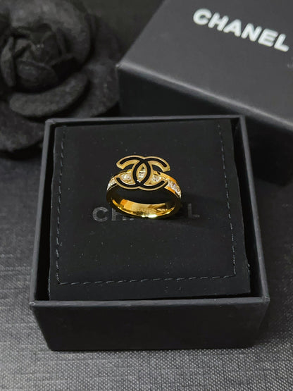 J135   Titanium steel square diamond ring jewelry