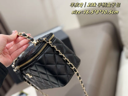 ACP52 Leather Bag 16.5-8-10.5CM Cosmetic Bag with box