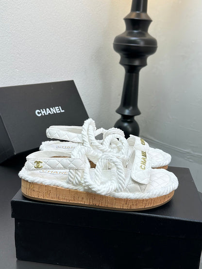GCS2 Leather shoes Women35-41 Slipper with box