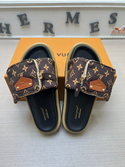 YLS5 Leather Slippers Size 36-45 Shoes with Box