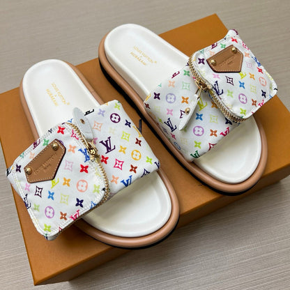 YLS5 Leather Slippers Size 36-45 Shoes with Box