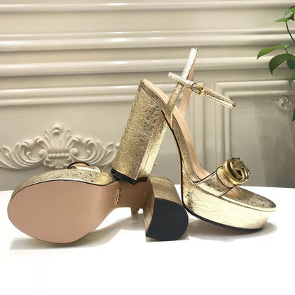 OGS4 Women real leather 8 Or 10CM shoes size 35-42 with box