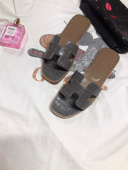 OHS02 Couples slipper Leather Shoes 35-42 with box