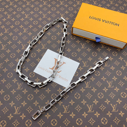 LVN026  Classic chequered suit  JewelryNecklace 50cm bracelet 22cm