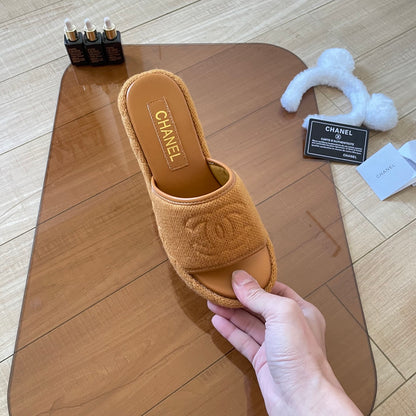 MBCS12 Leather Slippers Size 35-41 Shoes with Box