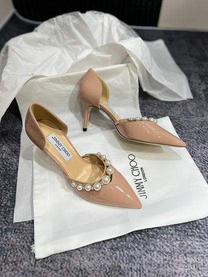 MBJS1 Leather 7CM Slippers Size 35-42 Shoes with Box