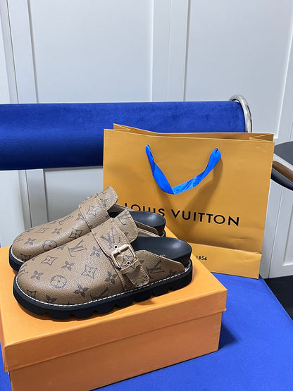 MJLS5 Leather slippers Women shoes 35-42 With box