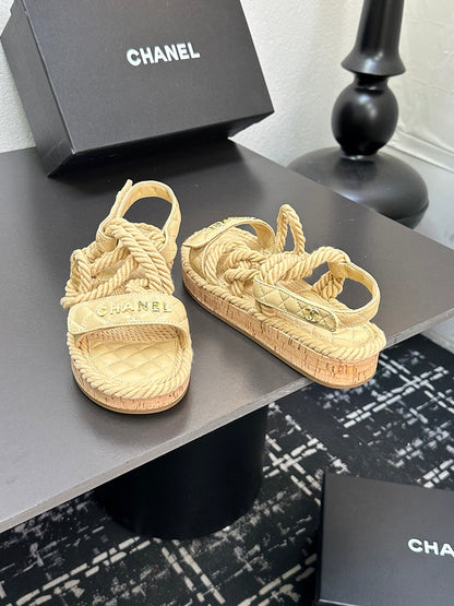GCS2 Leather shoes Women35-41 Slipper with box