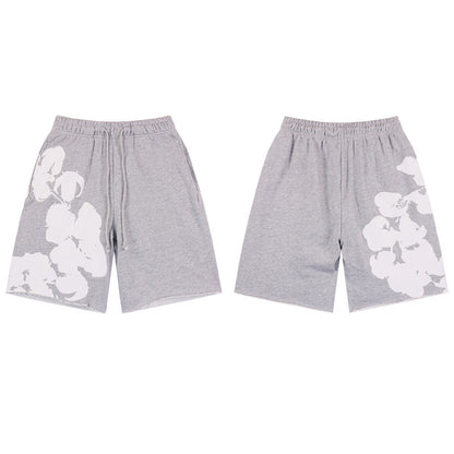 MMC7 New Cotton Flower Summer Short sleeved Top+Short sleeved Clothes