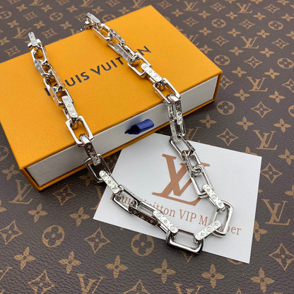 LVN026  Classic chequered suit  JewelryNecklace 50cm bracelet 22cm