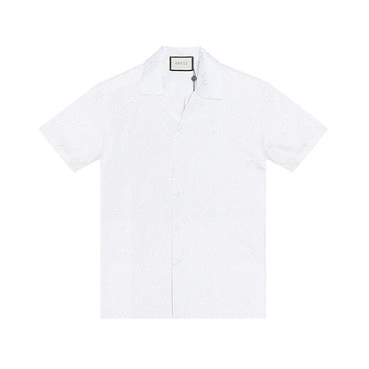 GUC081  New men's summer short sleeved collared shirt clothing
