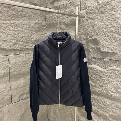 042067  Women's knitted spliced down jacket clothing