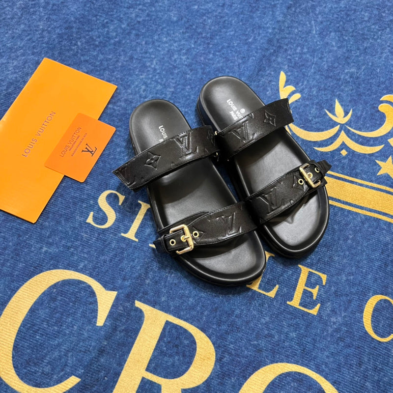 MJLS08 Women slipper Leather Shoes 35-42 with box