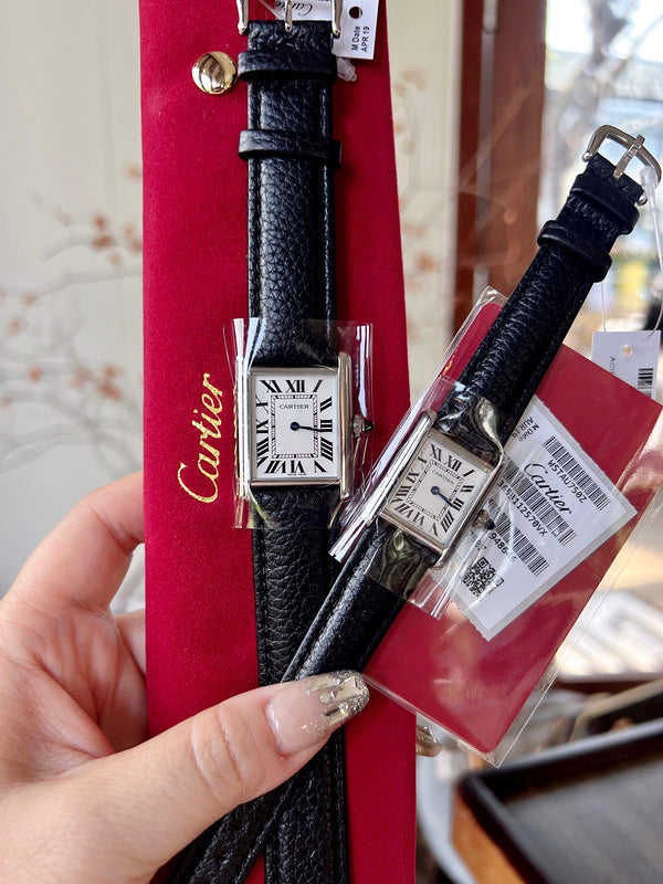 CW5  Couple's lychee print belt watch  25.5mm x 33.7mm/29.5mm*22mm  movement