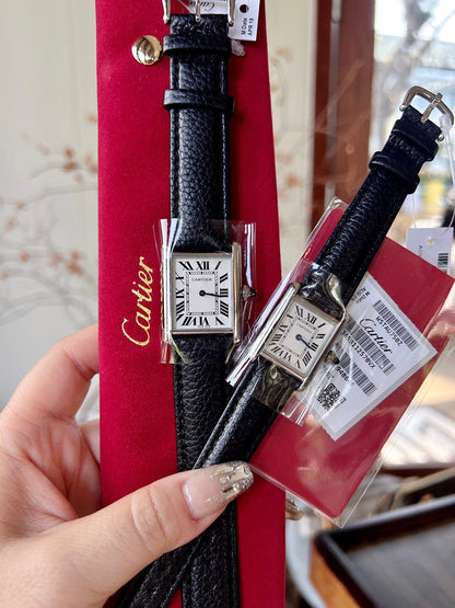 CW5  Couple's lychee print belt watch  25.5mm x 33.7mm/29.5mm*22mm  movement