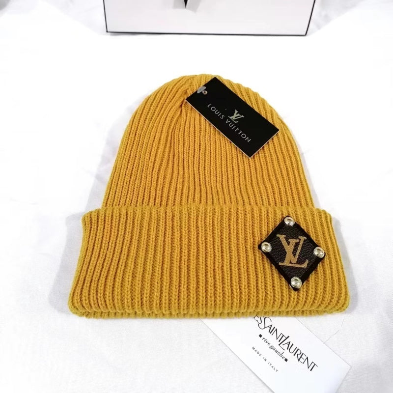 PLH2   New autumn and winter fashion vertical striped hat