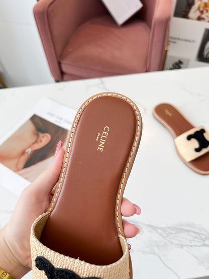 MBCS3 Leather Slippers Size 35-41Shoes with Box