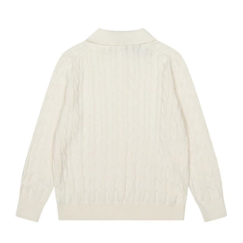 LFC5 New men's and women's spring and autumn collared sweaters, sweater base clothes