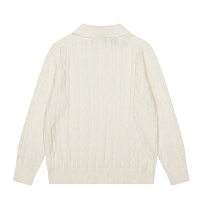 LFC5 New men's and women's spring and autumn collared sweaters, sweater base clothes