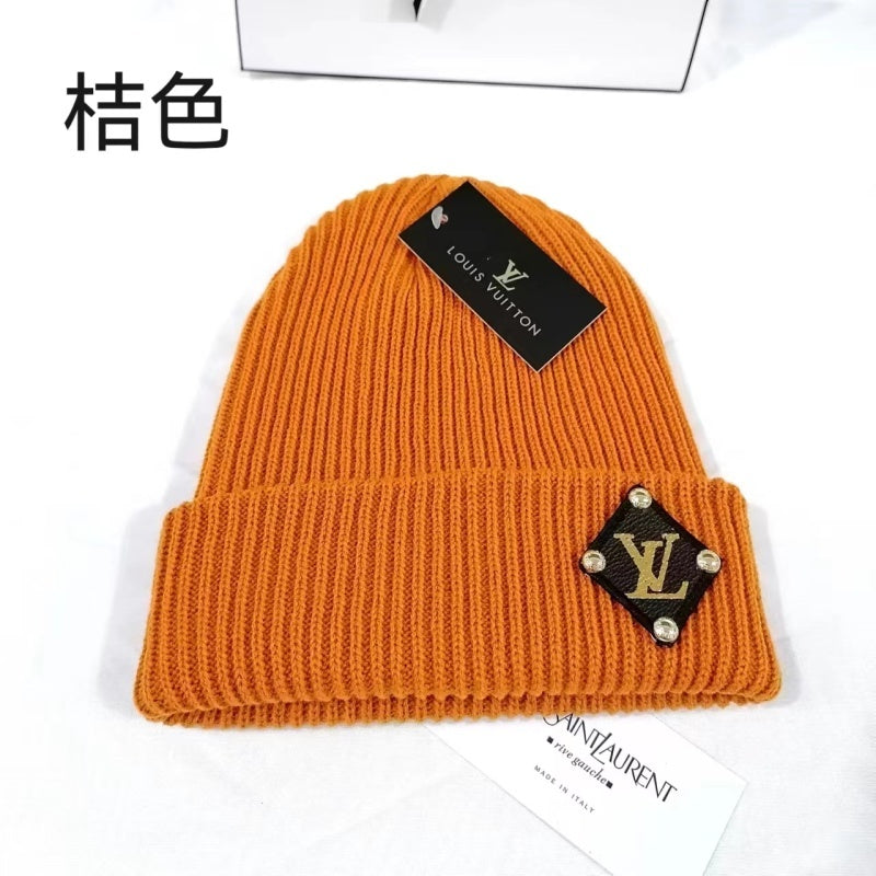 PLH2   New autumn and winter fashion vertical striped hat