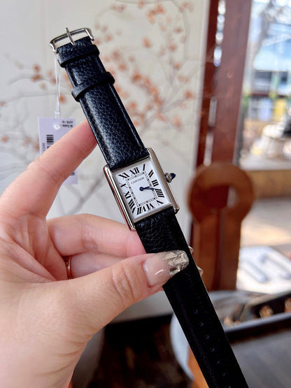 CW5  Couple's lychee print belt watch  25.5mm x 33.7mm/29.5mm*22mm  movement