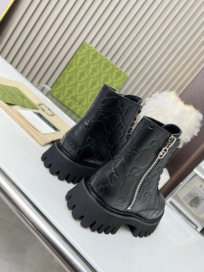 HJGS1 Leather Shoes Women 35-41 with box