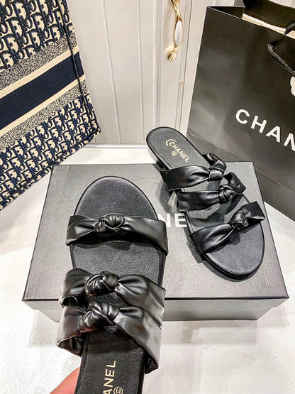 MBCS1 Leather Slippers Size 35-41 Shoes with Box