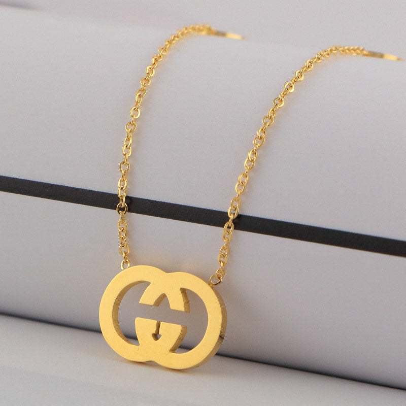 GCN7 Necklace 316L steel plating gold wonderful gift silver/Gold/rose necklaces Jewelry