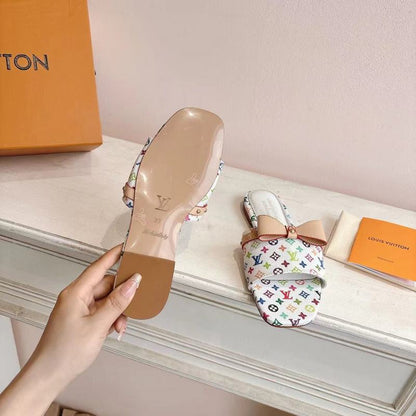 SHLS1 Women slipper Leather Shoes 35-43 with box